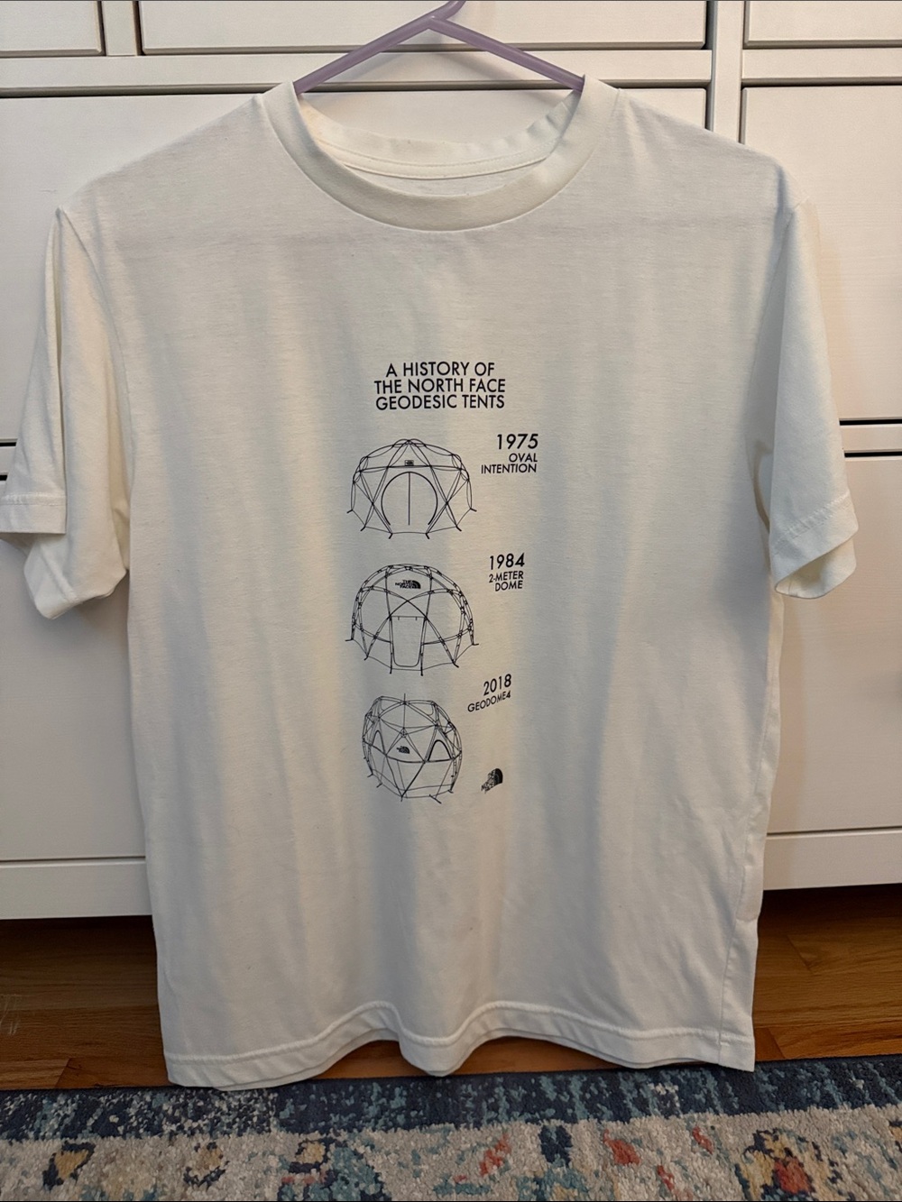 The North Face Cream Graphic Geodesic Tents Short-Sleeve Tee
